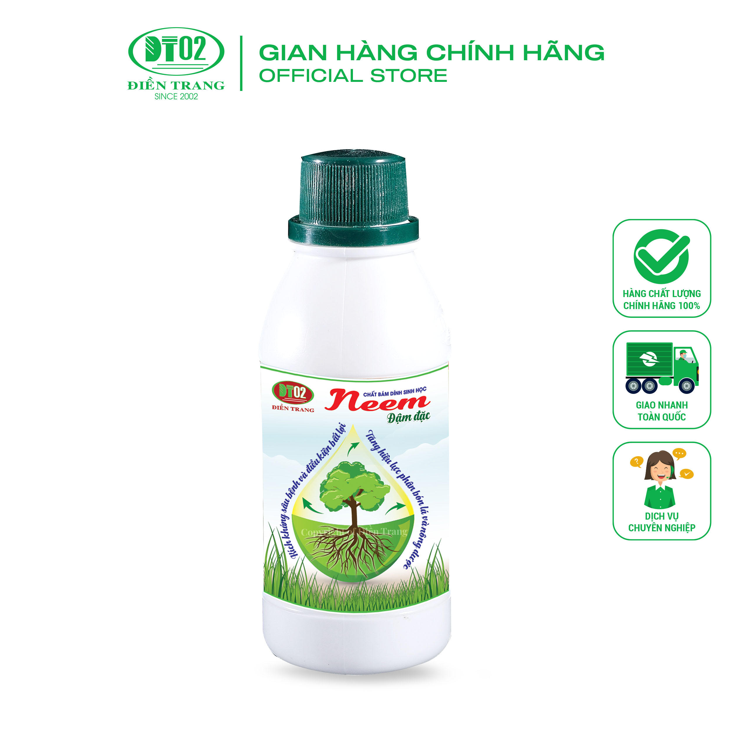 Chất bám dính sinh học Điền Trang Neem 100ml