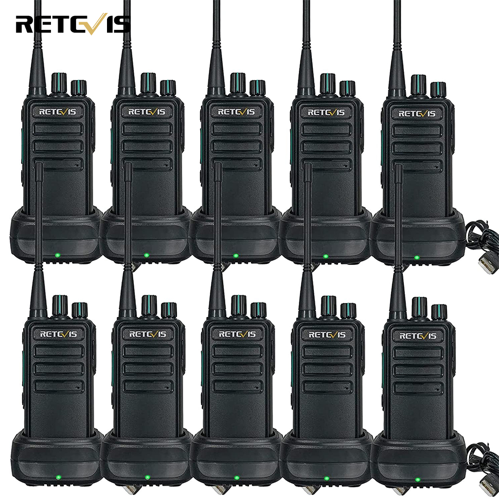 Retevis RB629 Two Way Radio, PMR446 License Free, Rugged Two Way Radios with Wireless Clone, VOX, Emergency Alarm, Rechargeable 2 Way Radio for Construction Site, Logistic (10 Pcs, Black) ราคา 9,139 บาท*ส่งฟรี