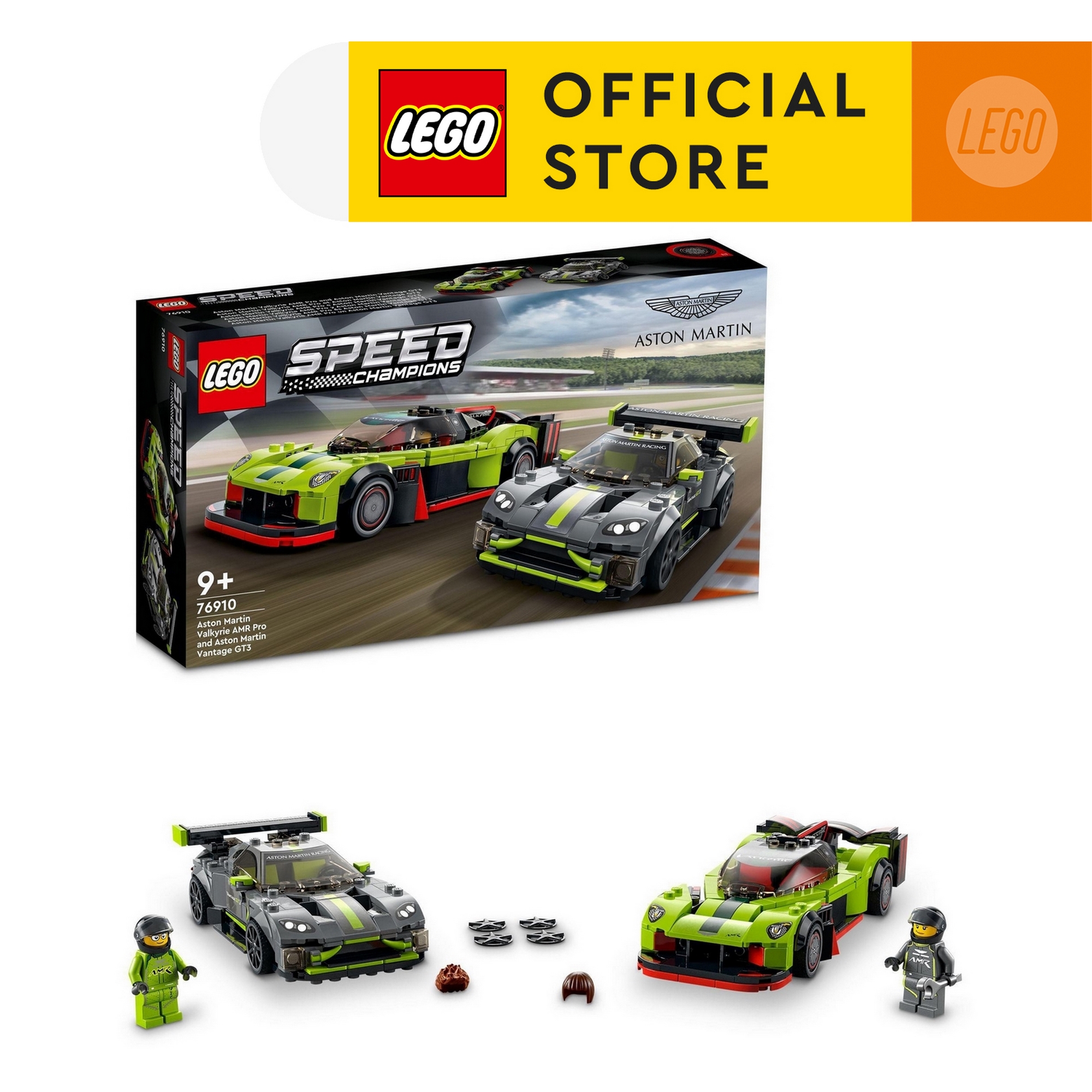 Đồ Chơi Lắp Ráp - LEGO Speed Champions 76910 Siêu Xe Aston Martin Valkyrie AMR Pro and Aston Martin Vantage GT3 (592 chi tiết)