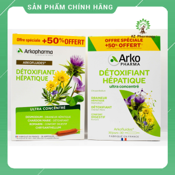 Detox Thải độc gan Arkopharma DETOXIFIANT HEPATIQUE của Pháp