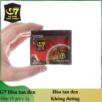Cà Phê G7 Hòa tan Đen - Không Đường - Hộp 15 Gói - Cafe Hoà Tan