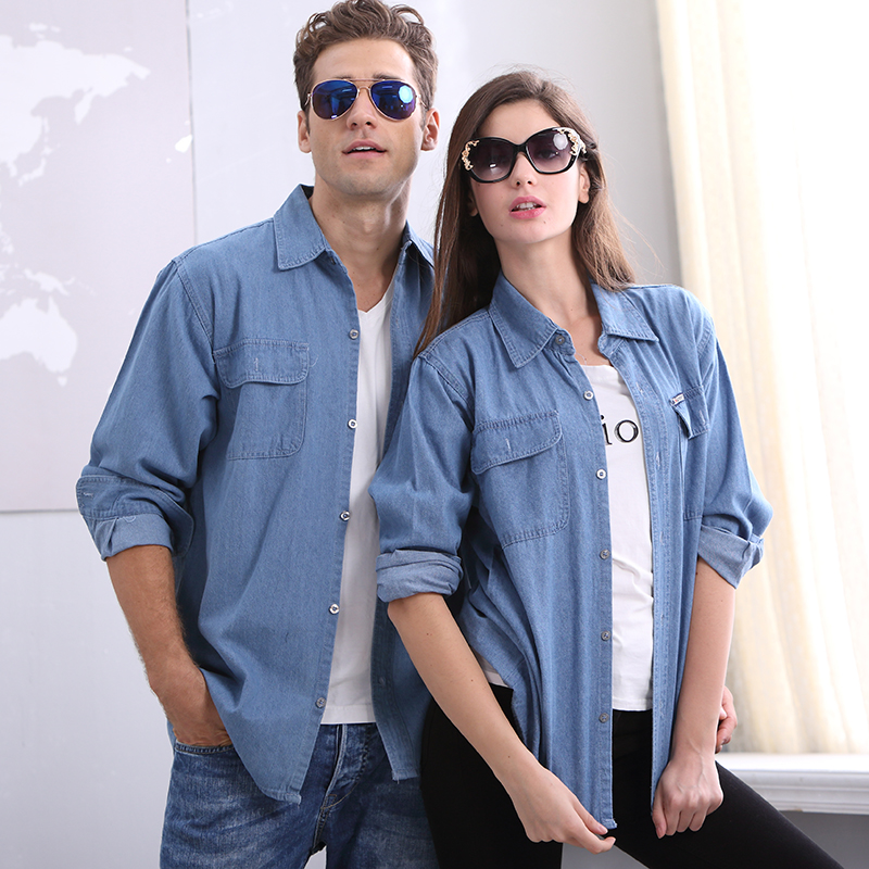 Men's Denim Shirt Couple Shirt Jacket 