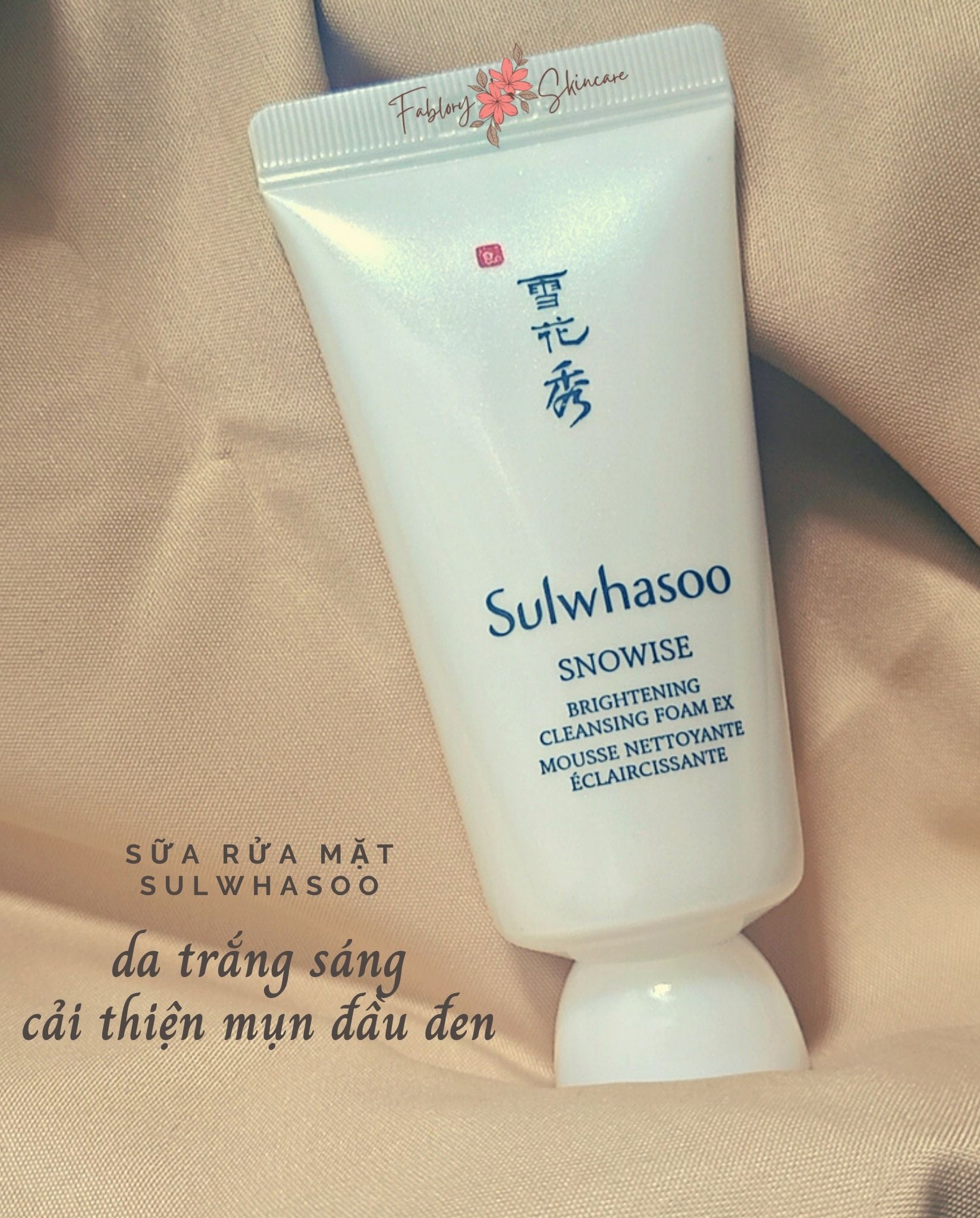 Sữa rửa mặt trắng da Sulwhasoo Snowise Brightening Cleansing Foam 30ml