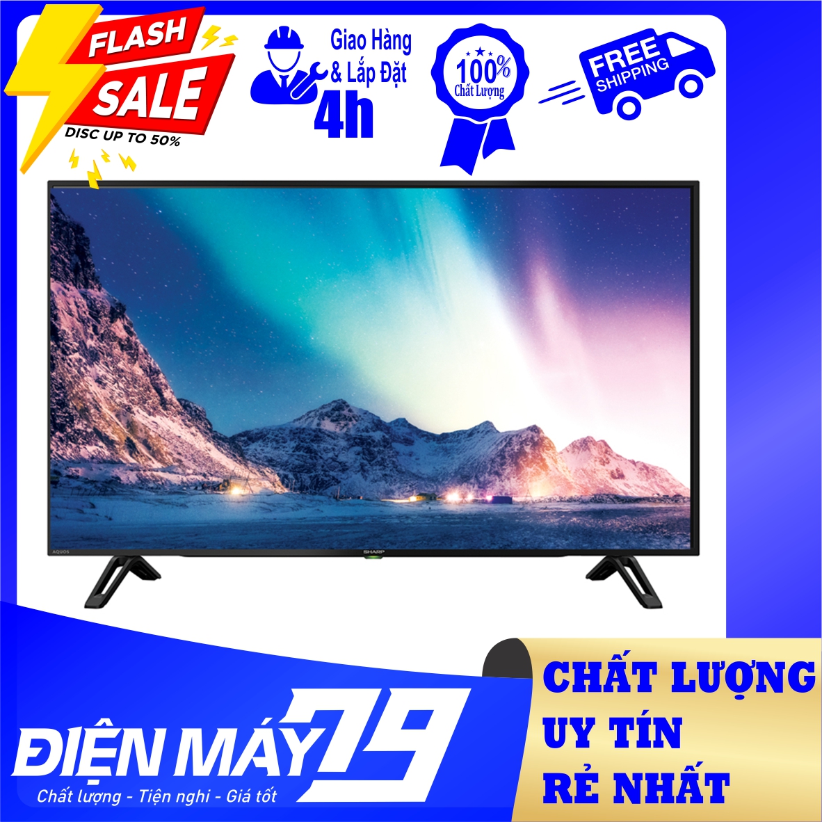 Smart Tivi 4K Sharp 65 inch 4T-C65CK1X Ultra HD