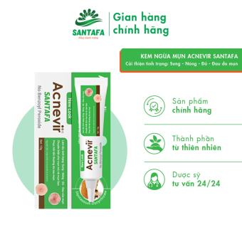 Kem Giảm Mụn Mủ, Mụn Bọc, Mụn Trứng Cá Acnevir Santafa tuýp 10gr