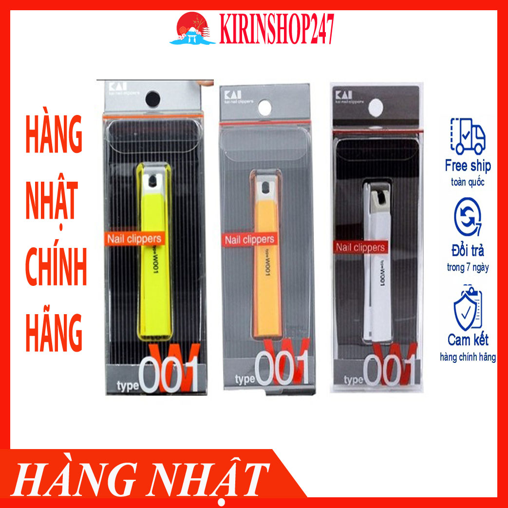 Bấm móng tay thân nhựa KAI cỡ trung - Hàng Nhật