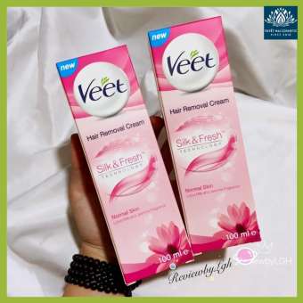 Kem tẩy lông Veet Silk & Fresh 100ml Pháp cho da thường nhạy cảm chân tay vùng bikini wax lông lạnh không đau đớn làm mềm an toàn hiệu quả
