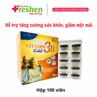 VITAMIN 3B GOLD Giúp bồi bổ cơ thể, bổ sung vitamin B1, B6, B12 - Hộp 100 viên