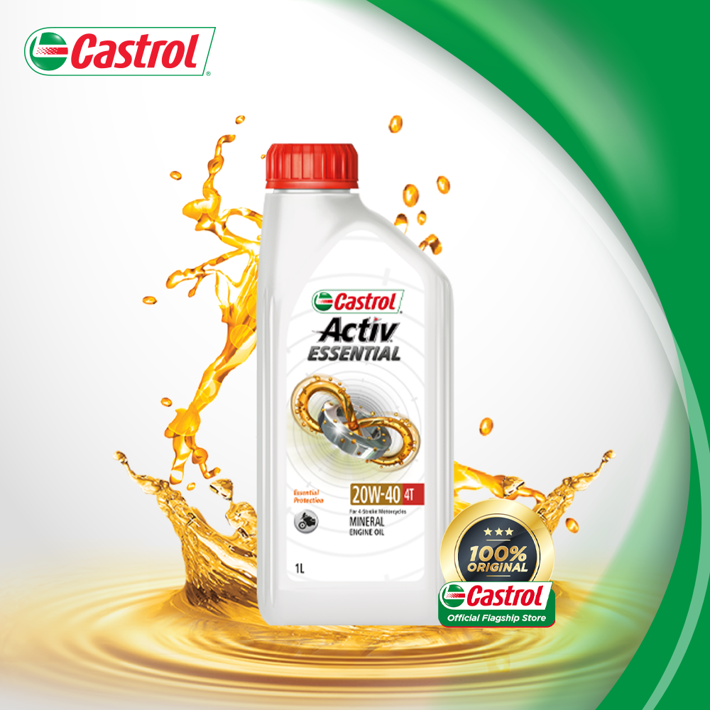 Castrol ACTIV ESSENTIAL 4T 20W-40 Essential Protection for a Trouble Free Ride 1L