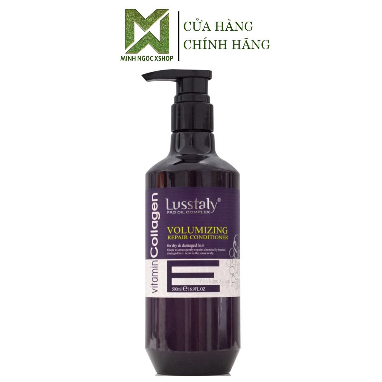 Dầu xả phục hồi chống gãy rụng tóc Lusstaly Vitamin E Collagen 500ML