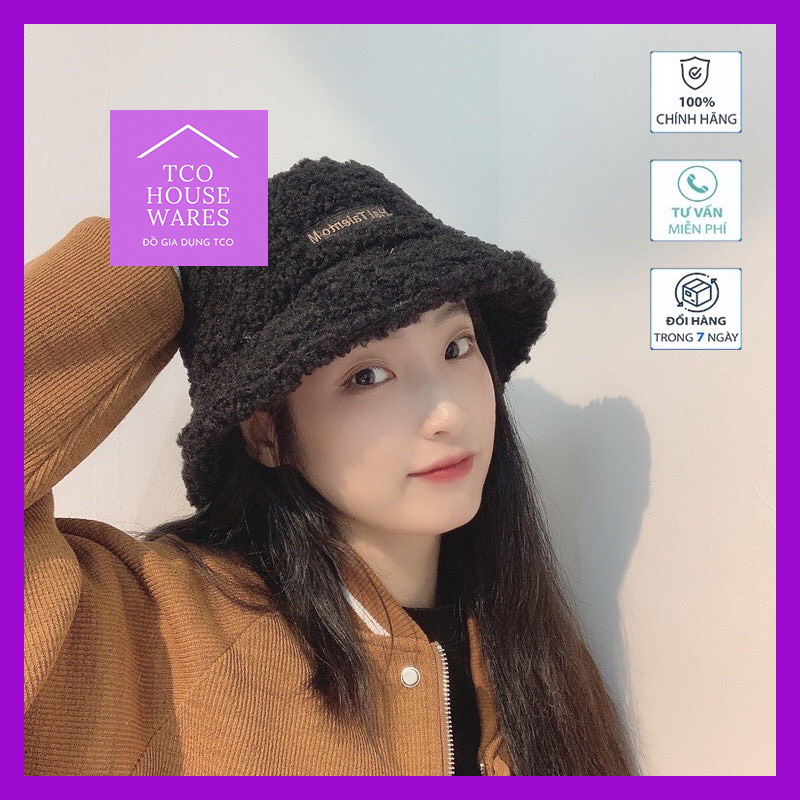 Mũ Lông Cừu Rộng Vành Ulzzanga Siêu Xinh, Mũ lông cừu hoa cúc