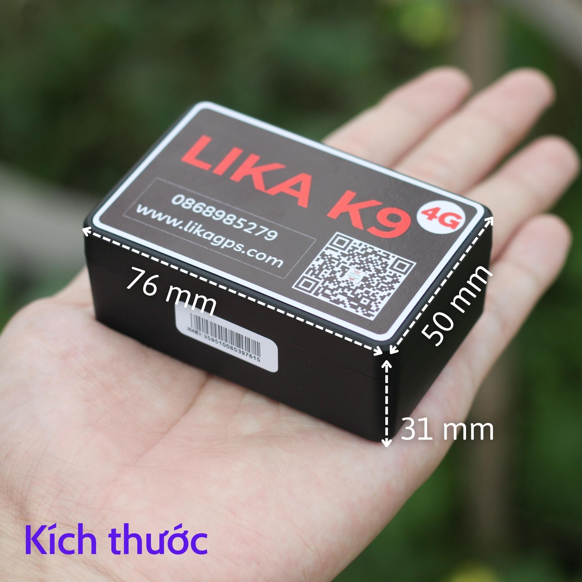 Thiết bị định vị LIKA K9 4G pin 20-40 ngày, hỗ trợ 4G, độ chính xác cao, nghe âm thanh, bảo hành 12 tháng