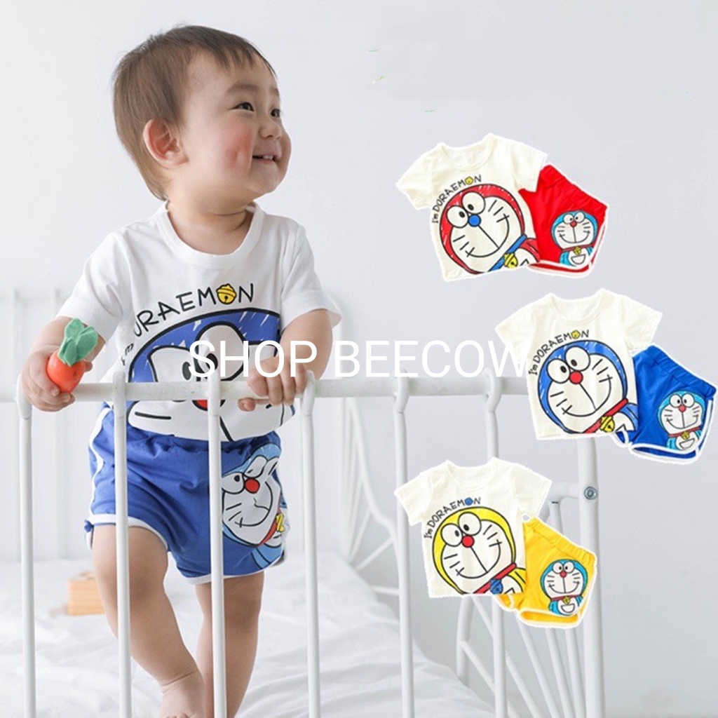 Hot | Bộ Doraemon phối màu siêu cưng cho bé yêu 8-18kg SHOP BEECOW