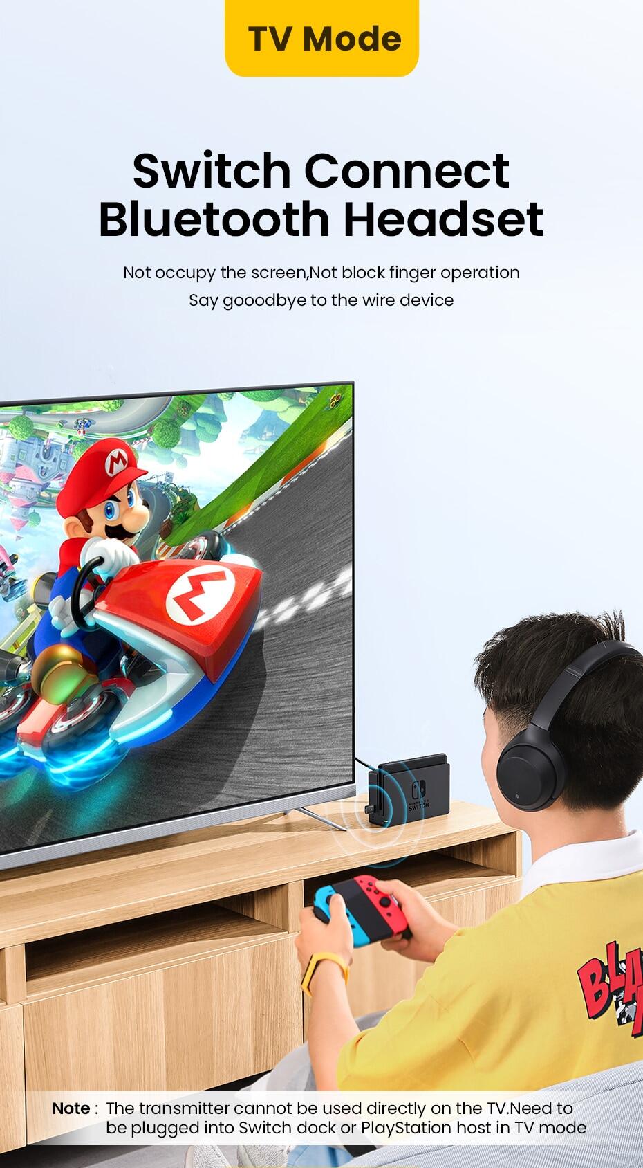 Ugreen Bluetooth 5.0 Transmitter for Switch/PS4 2 <p class="QN2lPu">Compatible with:</p> <p class="QN2lPu">✔️ PS5/PS4/PS3</p> <p class="QN2lPu">✔️ Nintendo Switch</p> <p class="QN2lPu">✔️ Windows/Linux</p> <p class="QN2lPu">Not Compatible with:</p> <p class="QN2lPu">❌ Mic/ Calling</p> <p class="QN2lPu">❌ Nintendo Switch Lite</p> <p class="QN2lPu">❌ Aptx</p> <p class="QN2lPu">❌ Airpod Pro 2</p>