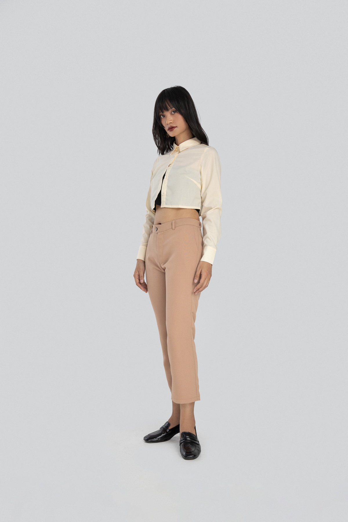 Quần tây maybi beige cơ bản