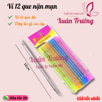 Vỉ que nặn mụn 12 đầu chuyên dụng cho spa | Vỉ 12 que nặn mụn siêu rẻ