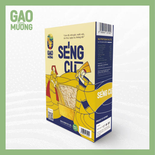 Combo 1kg gạo lứt Séng Cù và 1kg gạo Nếp Nương hút chân không