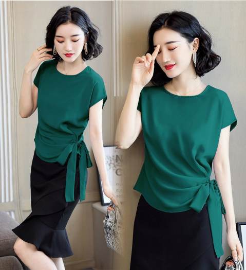 Áo Sơ Mi Nữ , Cổ Tròn, Siêu Phẩm Mùa Hè