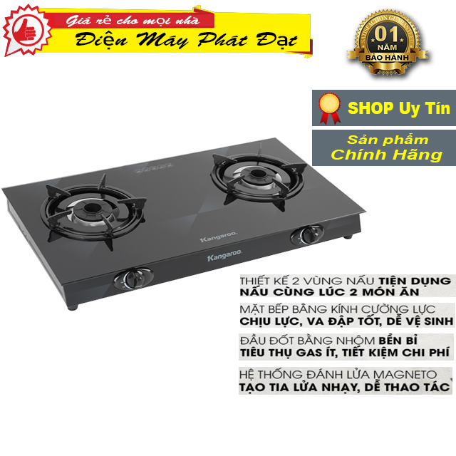 Bếp ga đôi kangaroo kg8g1a và kg8g1c hàng chính hãng 100% trưng bầy như mới