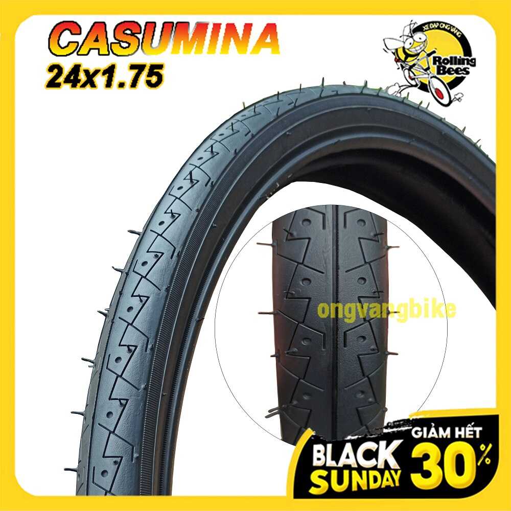 Săm, ruột. vỏ lốp xe đạp 24x1.75 chính hãng casumina