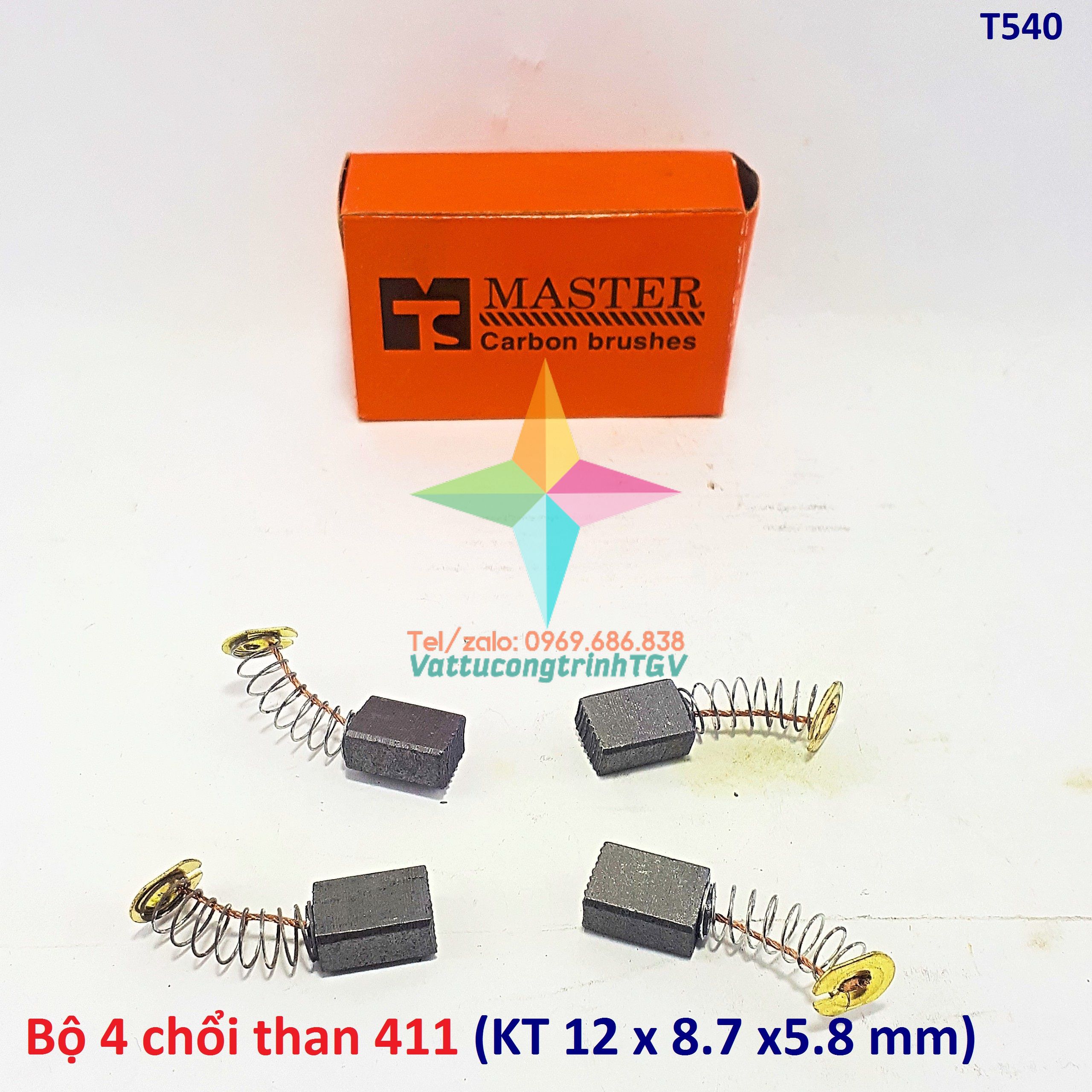 Bộ 4 chổi than dùng cho máy khoan, cắt