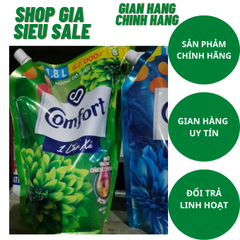 Túi Nước xả vải Comfort đậm đặc một lần xả Hương Gió Xuân 1.8L
