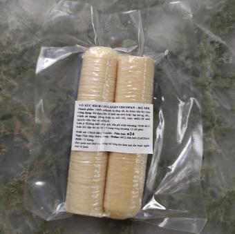 Vỏ bọc xúc xích, vỏ Collagen làm xúc xích, lạp xưởng - Loại 1 mã NDX size từ 24, 26mm