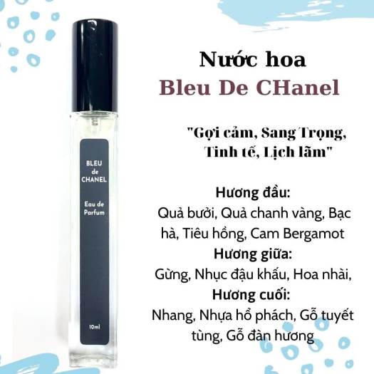 Nước Hoa chiết Bleu De Chanel Eau De Parfum 10ml Nước hoa nam