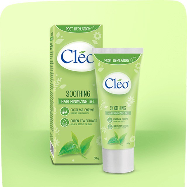 Gel dịu da sau tẩy lông cleo hỗ trợ làm chậm mọc lông cléo soothing hair minimizing gel 50g