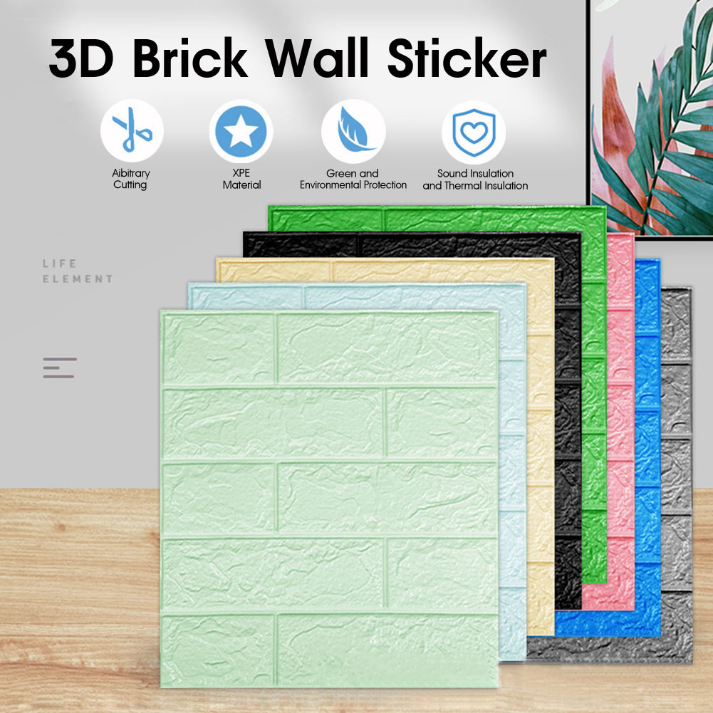 10 tấm xốp dán tường giả gạch cao cấp khổ lớn 70x77cm