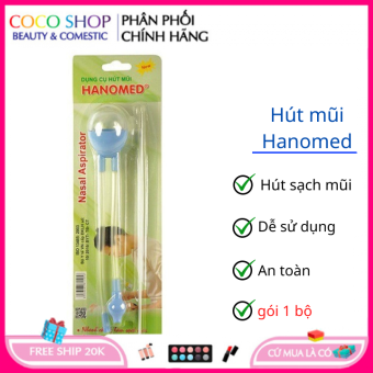 Dụng cụ hút mũi HANOMED hút sạch đờm cho bé , giảm đau sung mũi họng
