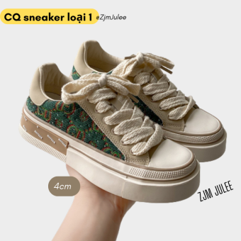 Giày thể thao Sneaker nữ S-QQ18 đế cao êm chân - Giày nữ đẹp 2022