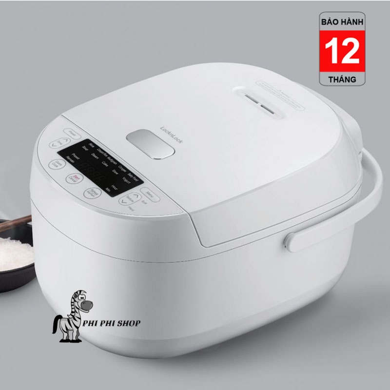Nồi cơm điện tử lock&lock dung tích 1l màu trắng ejr311wht