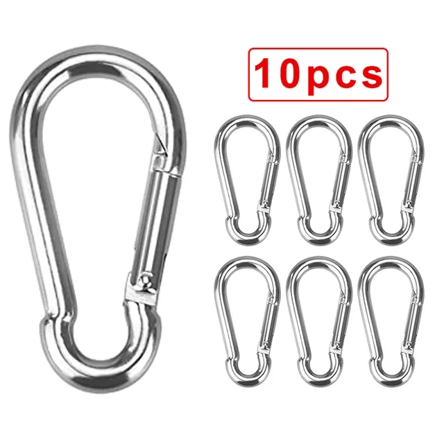 5/10/20 chiếc móc khóa kẹp móc móc leo núi có khóa lò xo móc treo nhỏ hợp kim nhôm móc Khóa Nhẫn cắm trại ngoài trời sử dụng thường nhật