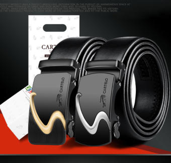 Thắt lưng da nam cao cấp CARTELO MG-70, dây nịt nam da cao cấp rộng 35mm khóa tự động mạ ti tan- MYGOOD