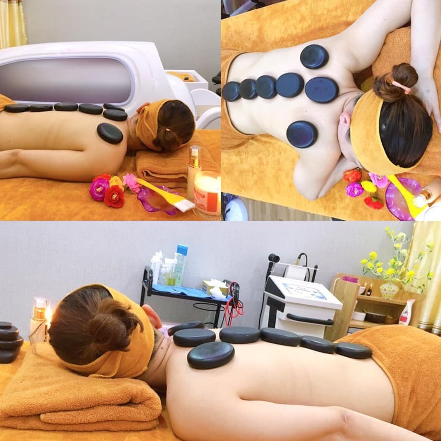 Đá nóng massage 8x8 8x6 3x4 đẹp đả thông kinh lạc dùng trong đông y spa