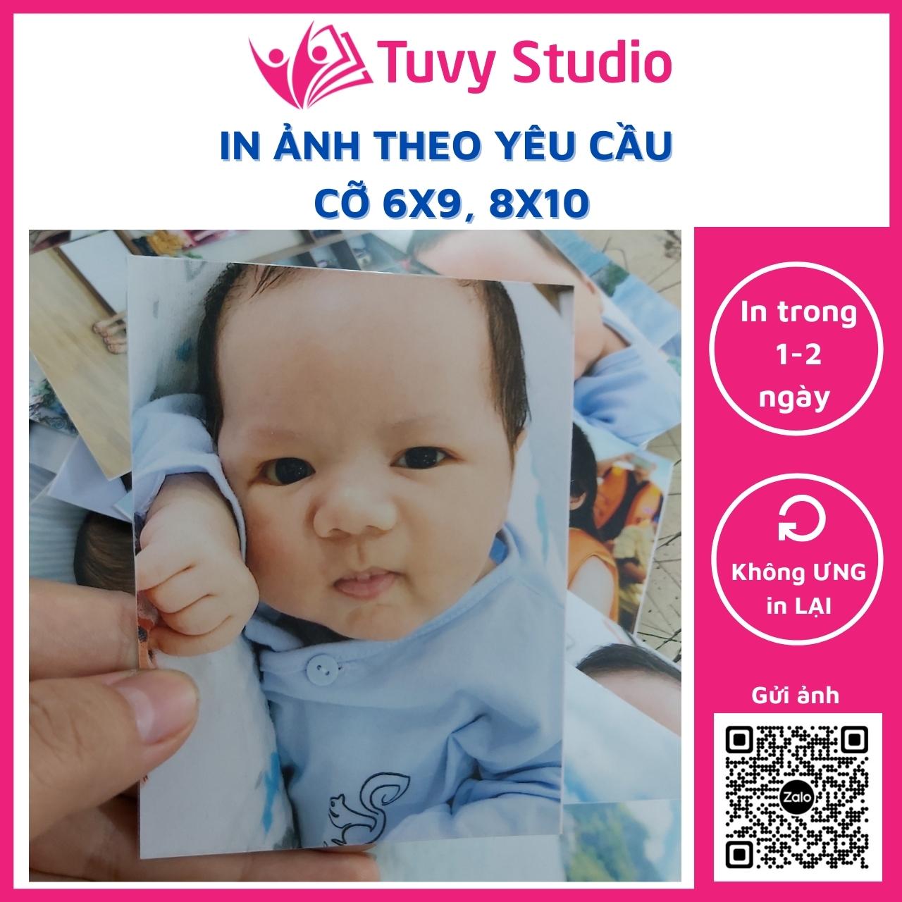 In ảnh theo yêu cầu cỡ ảnh 6x9, 8x10 từ 1k – combo 10, 20, 50 tấm mini giá rẻ in từ điện thoại, in full hình hoặc palariod để vào album ảnh cho bé, quà tặng ý nghĩa tại Tú Vy Studio