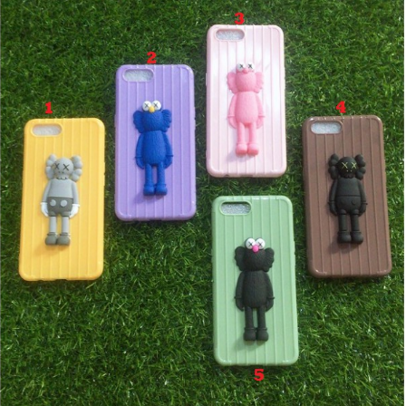 Oppo a3s / a5 ốp lưng dẻo màu thiết kế vân chiếc vali gắn hình kaws siêu hót