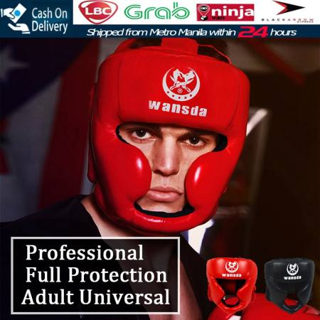 Ybc Headgear Head Guard Kick Boxing Protector Sparring Gear Face Helmet Red