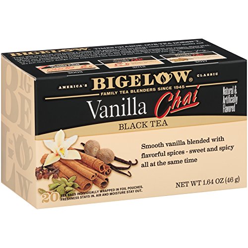 Trà đen túi lọc Bigelow Vanilla Chai hàng Mỹ hương vani và quế thơm ngon