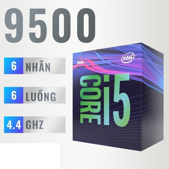 Cpu intel core i5 9500 box chính hãng