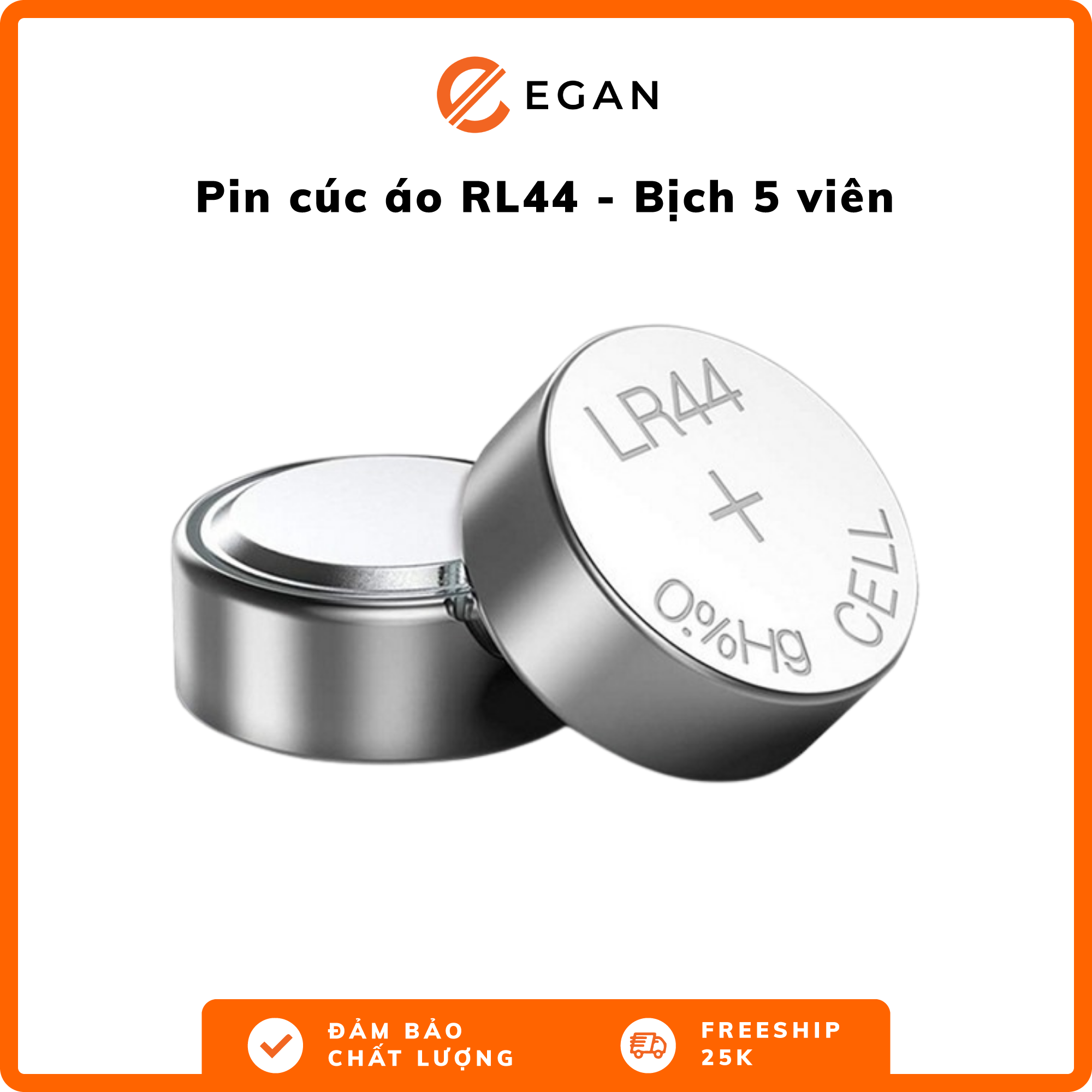 Pin cúc áo RL44 - bịch 5 viên