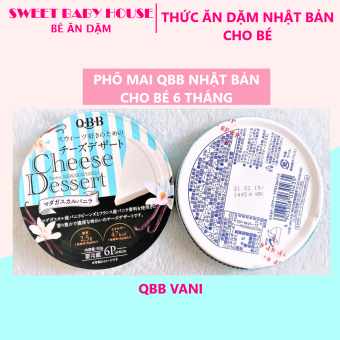 Phô mai ăn dặm cho bé QBB vị Vani hộp 6 miếng 90gr nội địa Nhật Date 3/2024 - Sweet Baby House