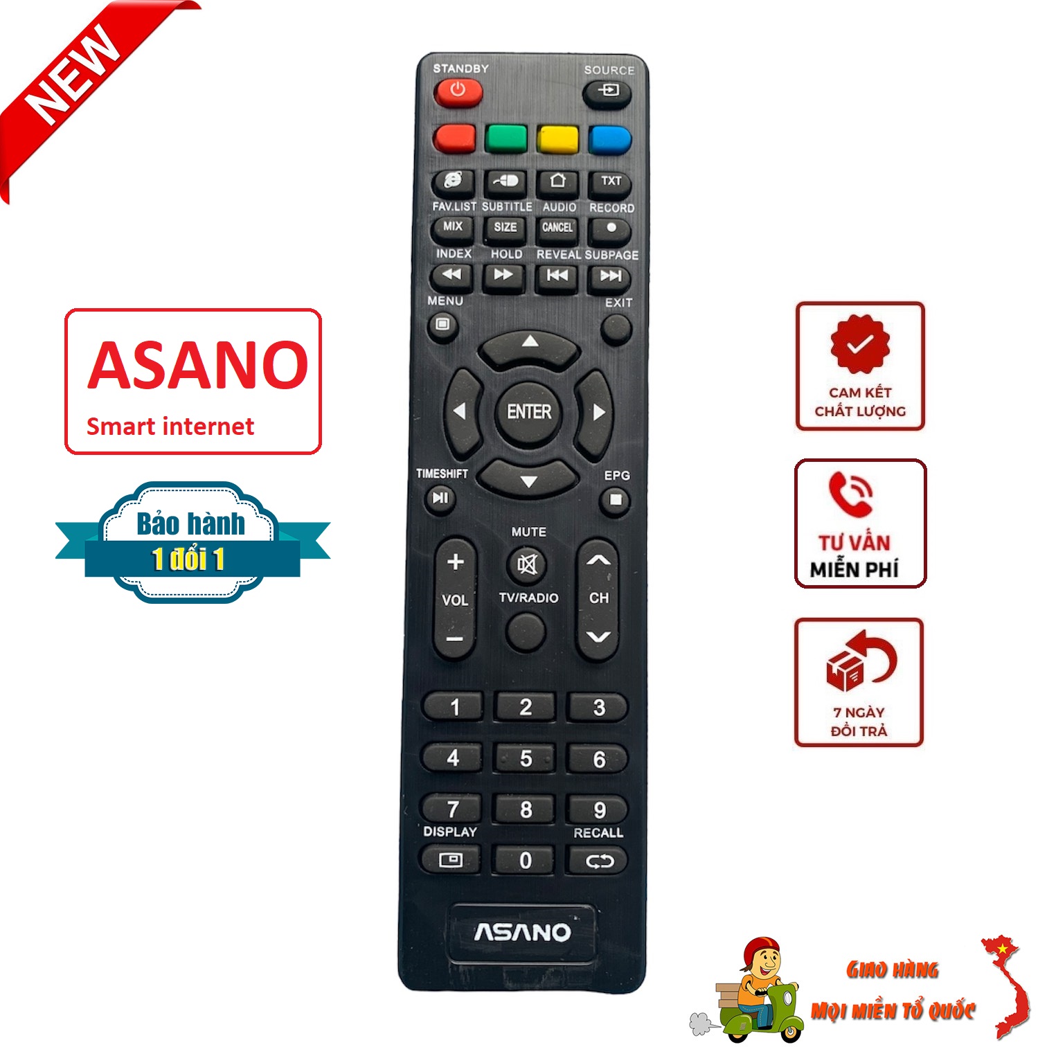 Điều khiển tivi ASANO Smart có mạng mới 100% E32DF2200 S32DF2200 remote tv asano mót bấm từ xa