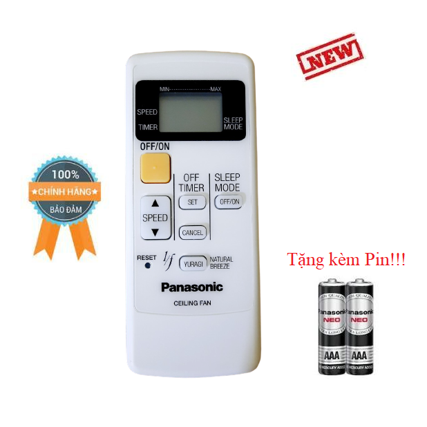 Điều khiển quạt trần Pa_na_so_nic F-60 WWK- Hàng mới chính hãng 100% Tặng kèm Pin