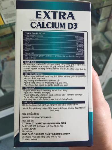 EXTRA CALCIUM D3 - BỔ SUNG CALCI CHẮC KHỎE XƯƠNG