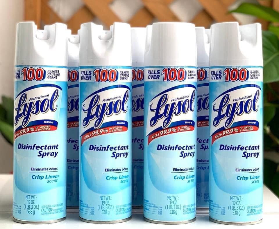 Xịt phòng diệt khuẩn Lysol Disinfectant Spray Crisp Linen 538g