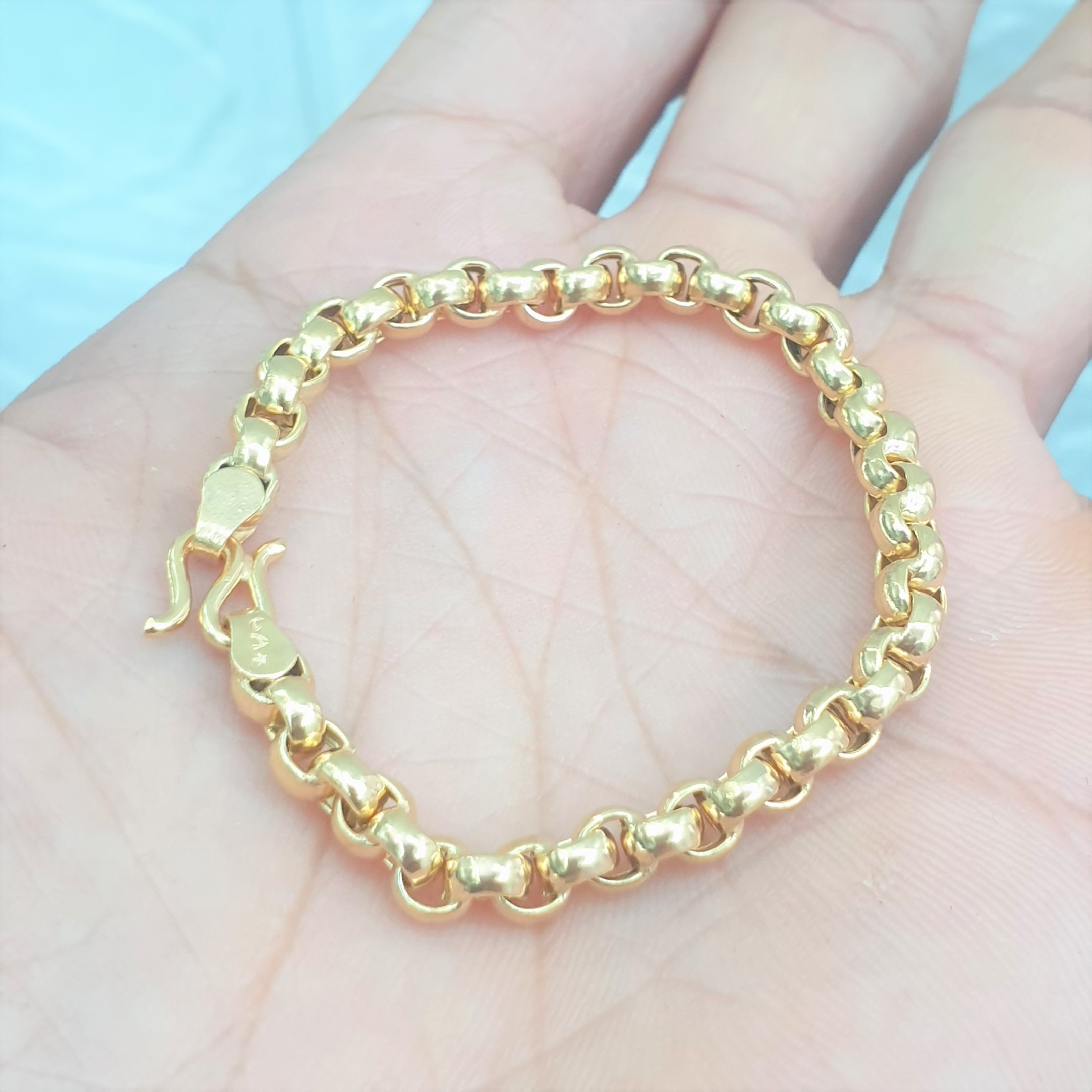 Lắc Tay Ống Vuông Bản 4,5MM Vàng Vonfram Cao Cấp-Dùng vĩnh viễn tắm rửa thoải mái