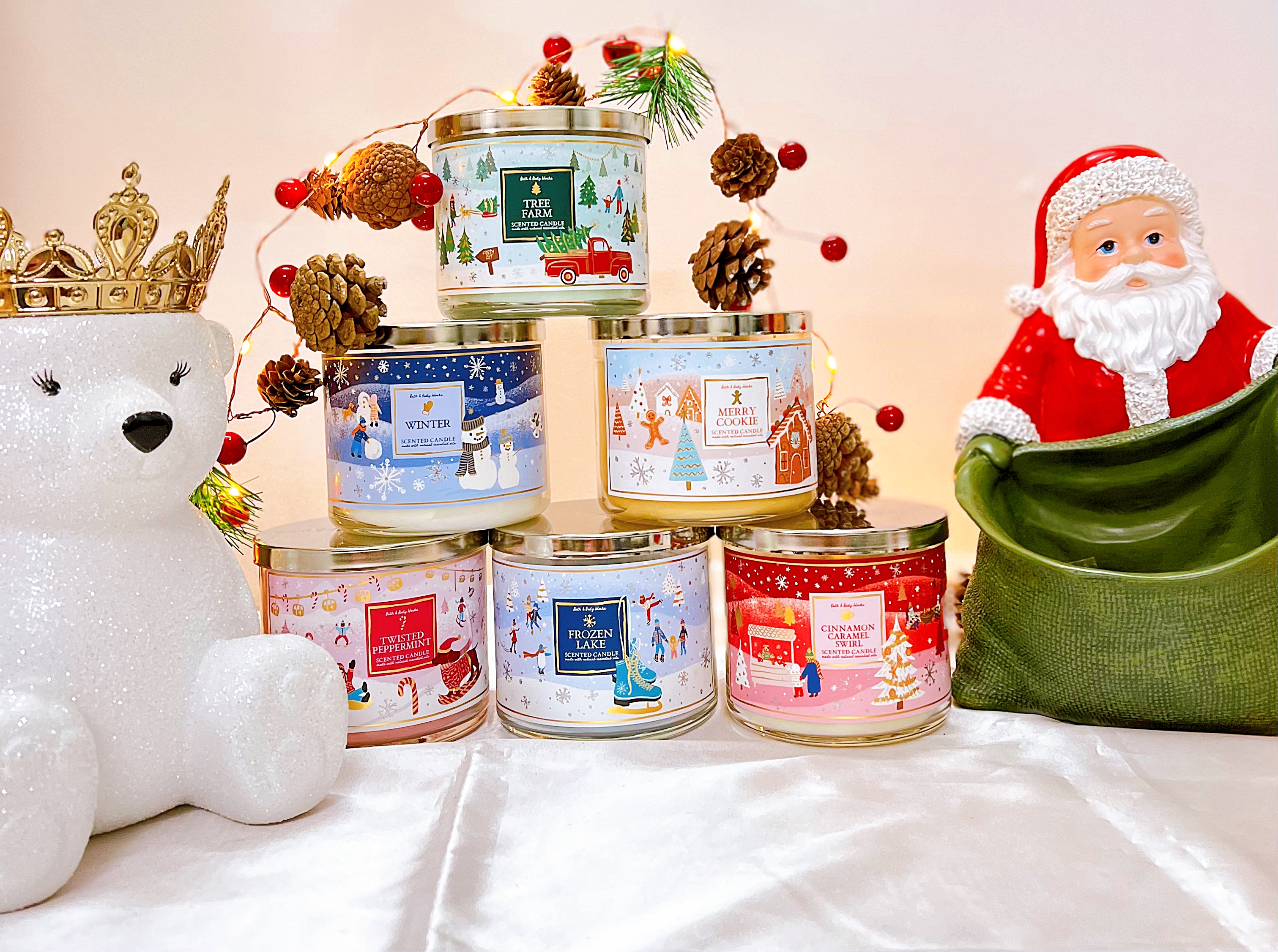 Nến thơm 3 bấc bbw Bath and body works Christmas Collection Link 02
