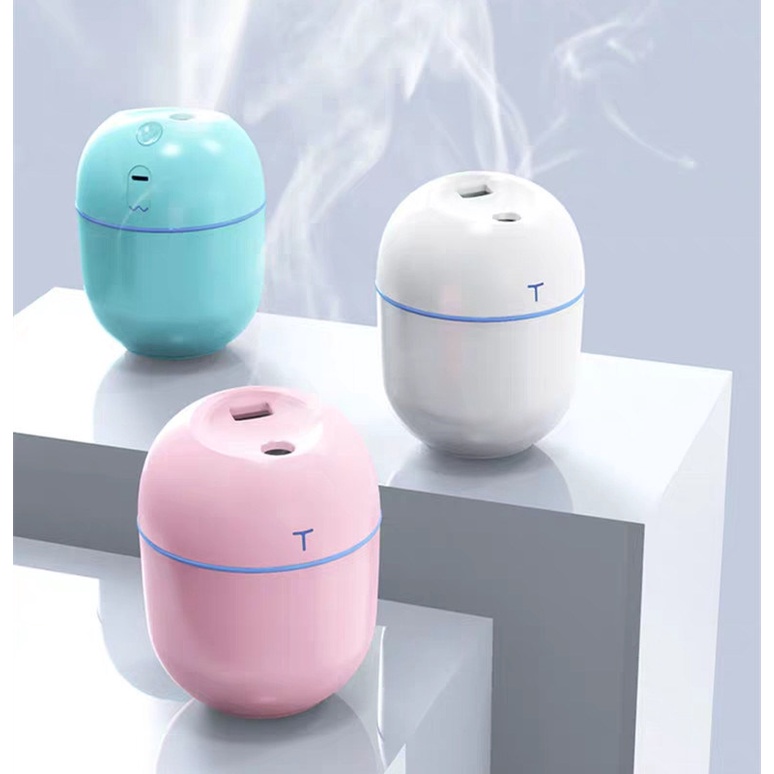 MÁY PHUN SƯƠNG/ XÔNG TINH DẦU MINI CHỮ T⚡️BAO LỖI 1 ĐỔI 1⚡️ PHUN SƯƠNG MẠNH, 2 CHẾ ĐỘ PHUN , ĐÈN ĐỔI MÀU